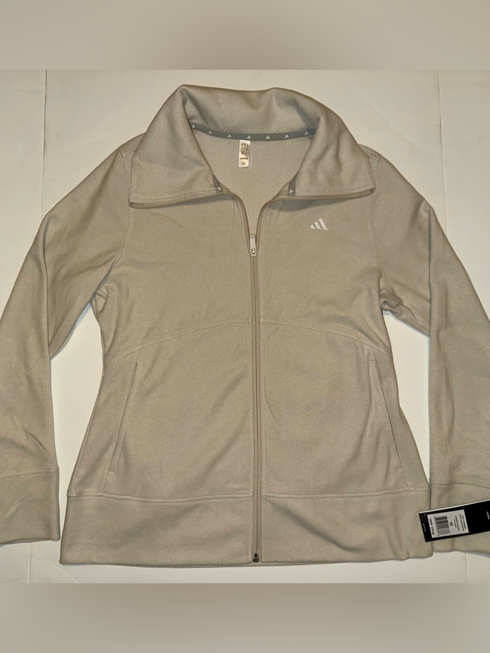 adidas Women’s heater clear brown Full-Zip Fleece Jacket